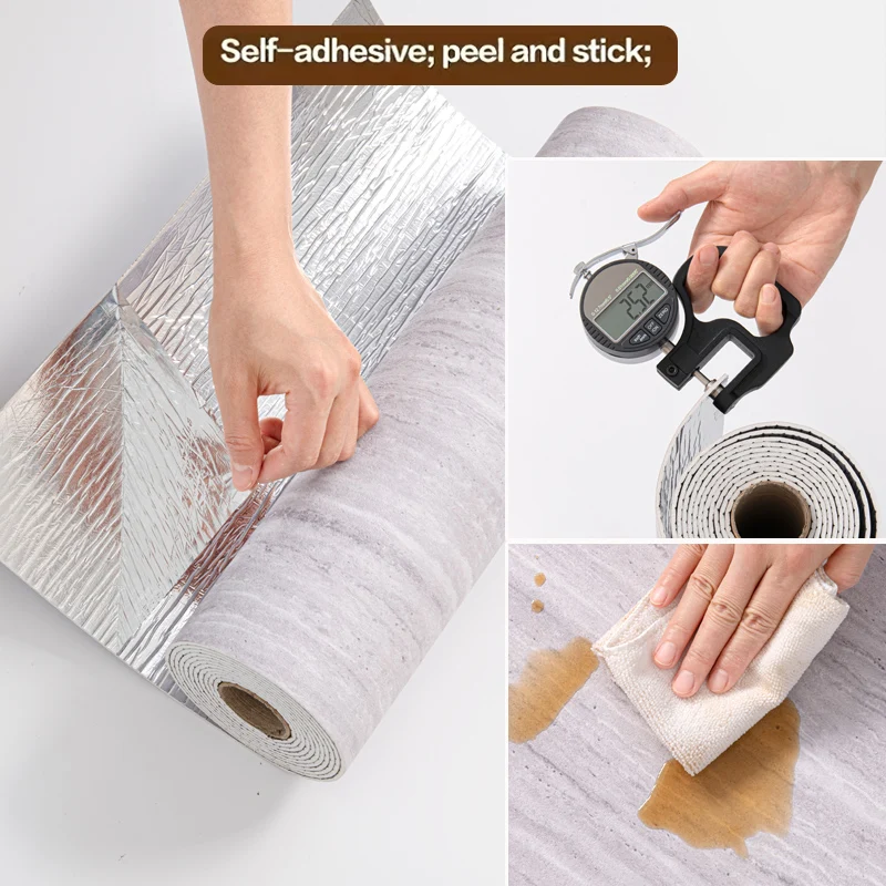 1Roll 3D Texture Self‑Adhesive Wallpaper, 40×300cm Removable Waterproof Matte Wall Sticker for Bedroom Living Room Kitchen Office Café Home Decor