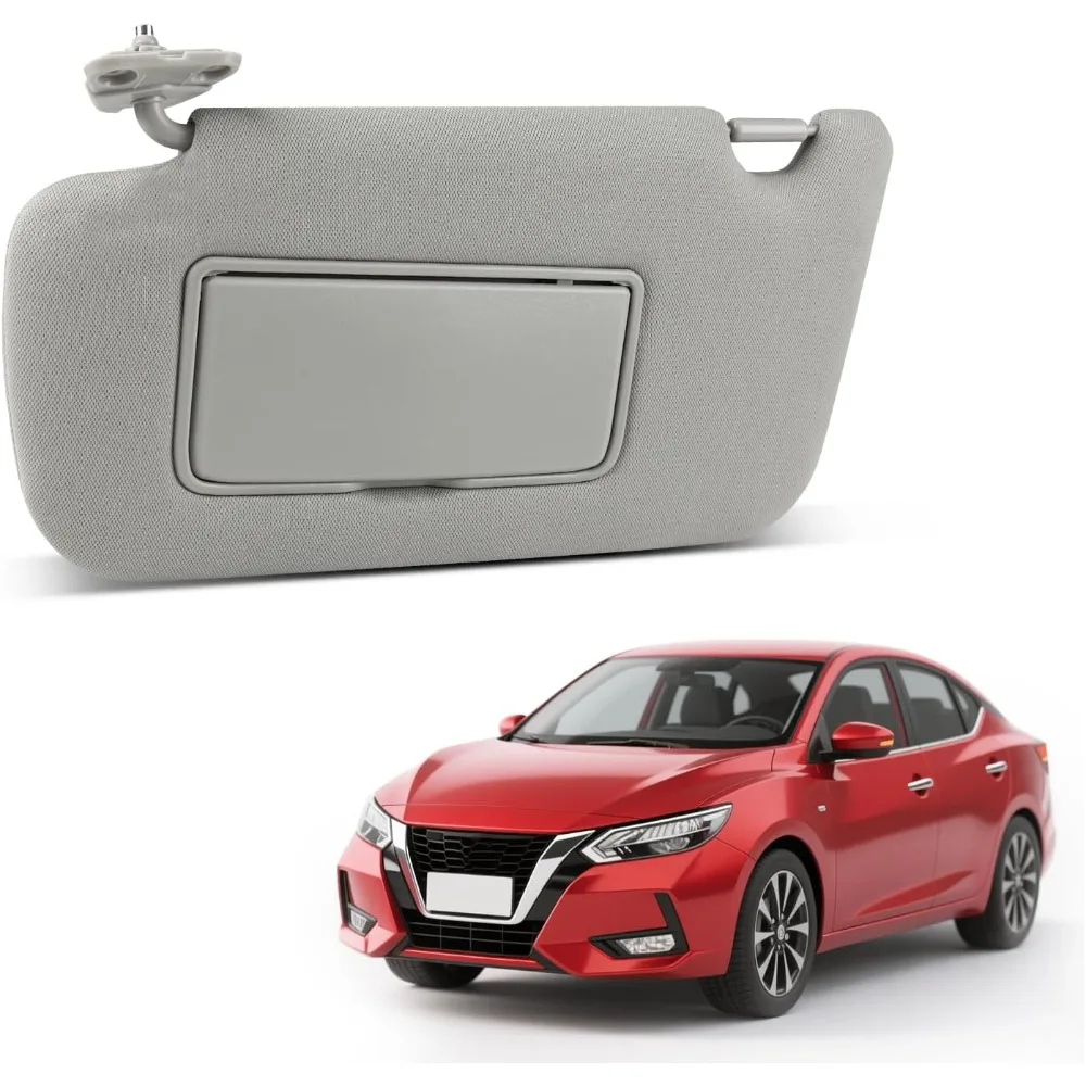 

Солнцезащитный козырек со стороны водителя для Nissan Sentra 2013-2019, без света, левый солнцезащитный козырек с зеркалом, серый, замена # 96401-3SG8A