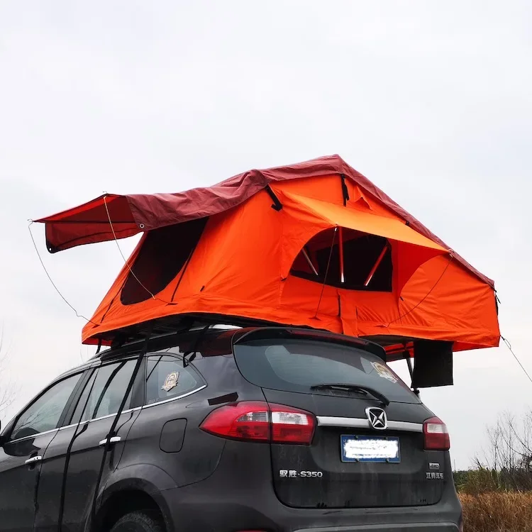 China Cheap Customized Top Cotton Canvas 4WD Car Soft Roof Tent for Outdoor Camping