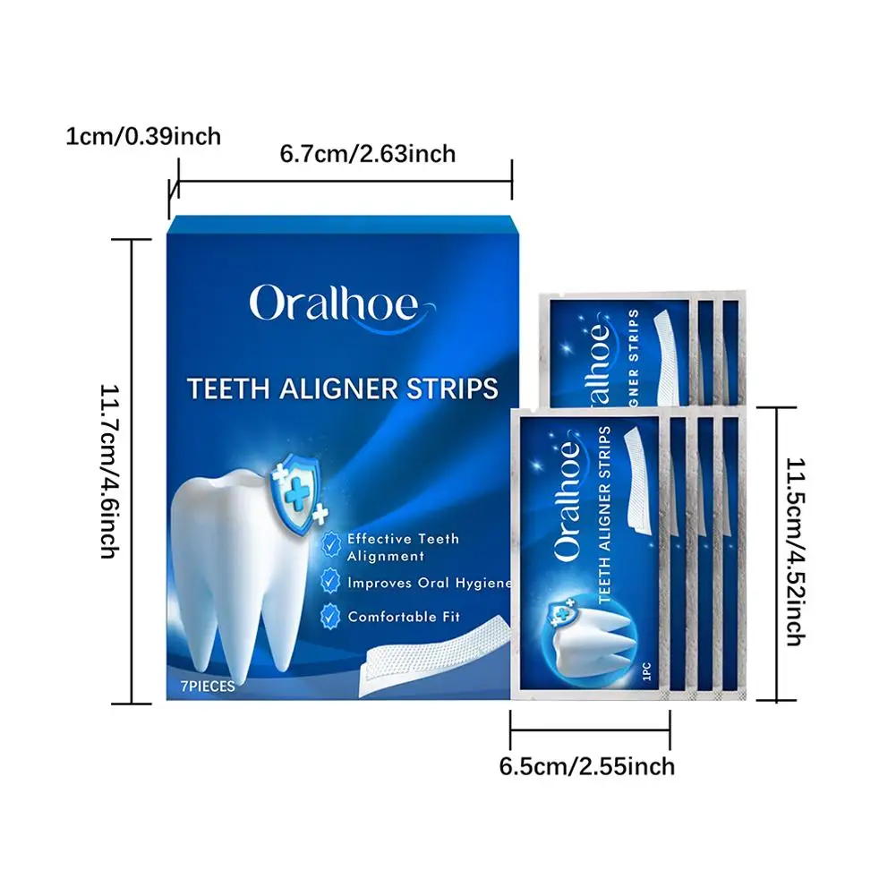 10x Teeth Aligner Strips Dental Articulating Tools Teeth Whitening Dentist Paper Materials Strips Double-sided 7pcs/box