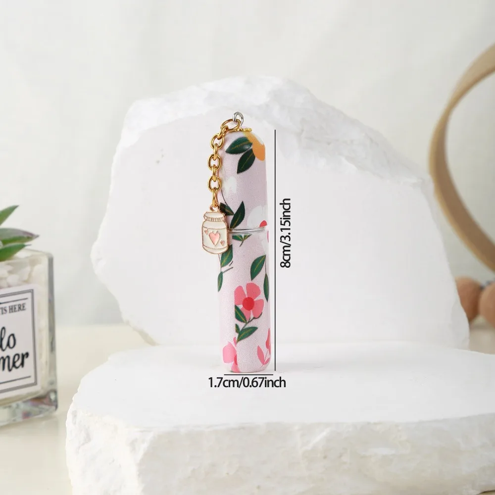 Neue 5 ml nachfüllbare Sprühflasche Mini mit Anhänger nachfüllbare Parfümflasche Blumenmuster Spray Zerstäuber