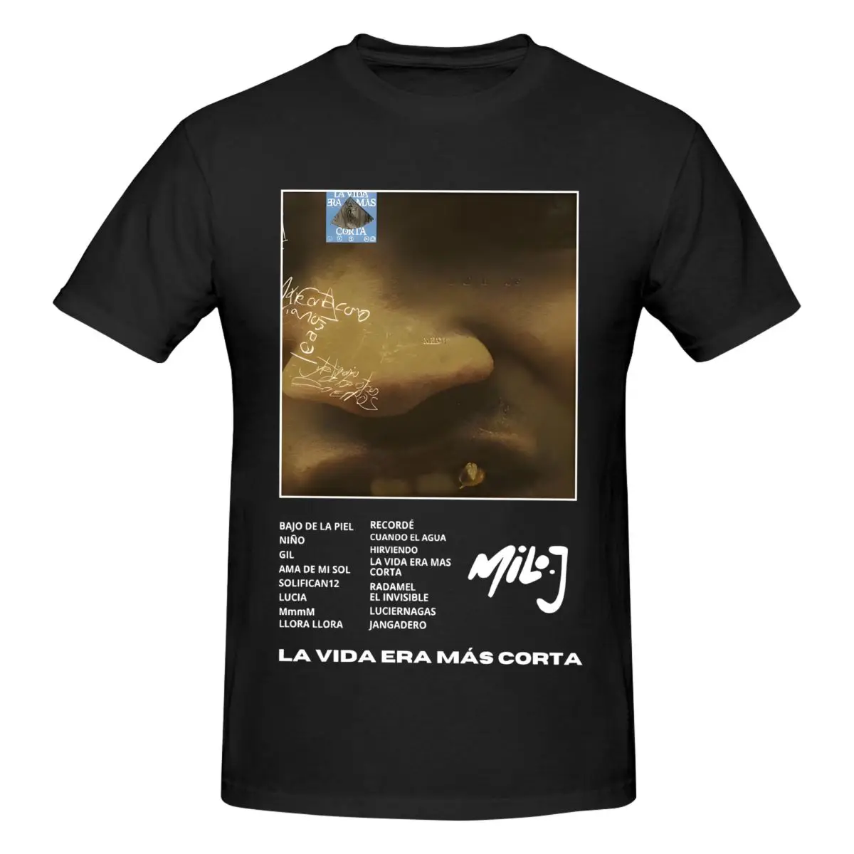Rapper Milo J La Vida Era Mas Corta Trendy T Shirts Graphic Y2K Anime Short Sleeve T Shirt For Men Women Clothes