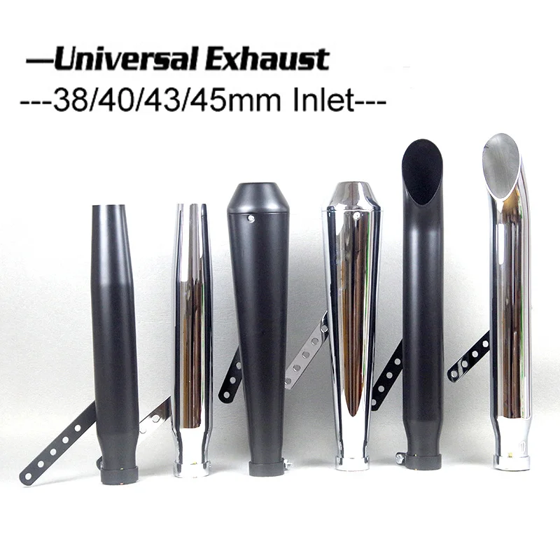 

Универсальный мотоциклетный глушитель в стиле ретро Cafe для CG125 SR400 CB500 VT500 CM300 500, винтажное классическое покрытие, выхлопная труба Escap