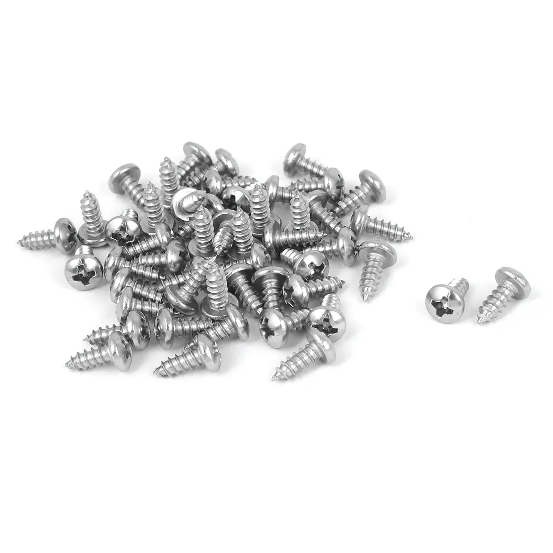 25/50Pcs Stainless Steel Phillips Round Cross Pan Head Self Tapping Screws Round Head Screws Bolts M2.2 M2.9 M3.5 M3.9 #4 #6 #7