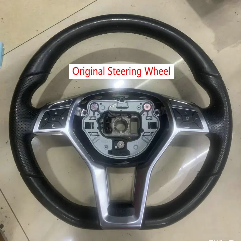 100% Real Carbon Fiber+ Leather Steering Wheel For Mercedes-benz C Class 166 W204 C260 CGI C180