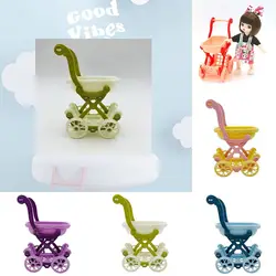 Mini Simulated Furniture Small Cart Shopping Cart BJD6 Point Baby Shopping Cart Girl Toy Doll House Accessories