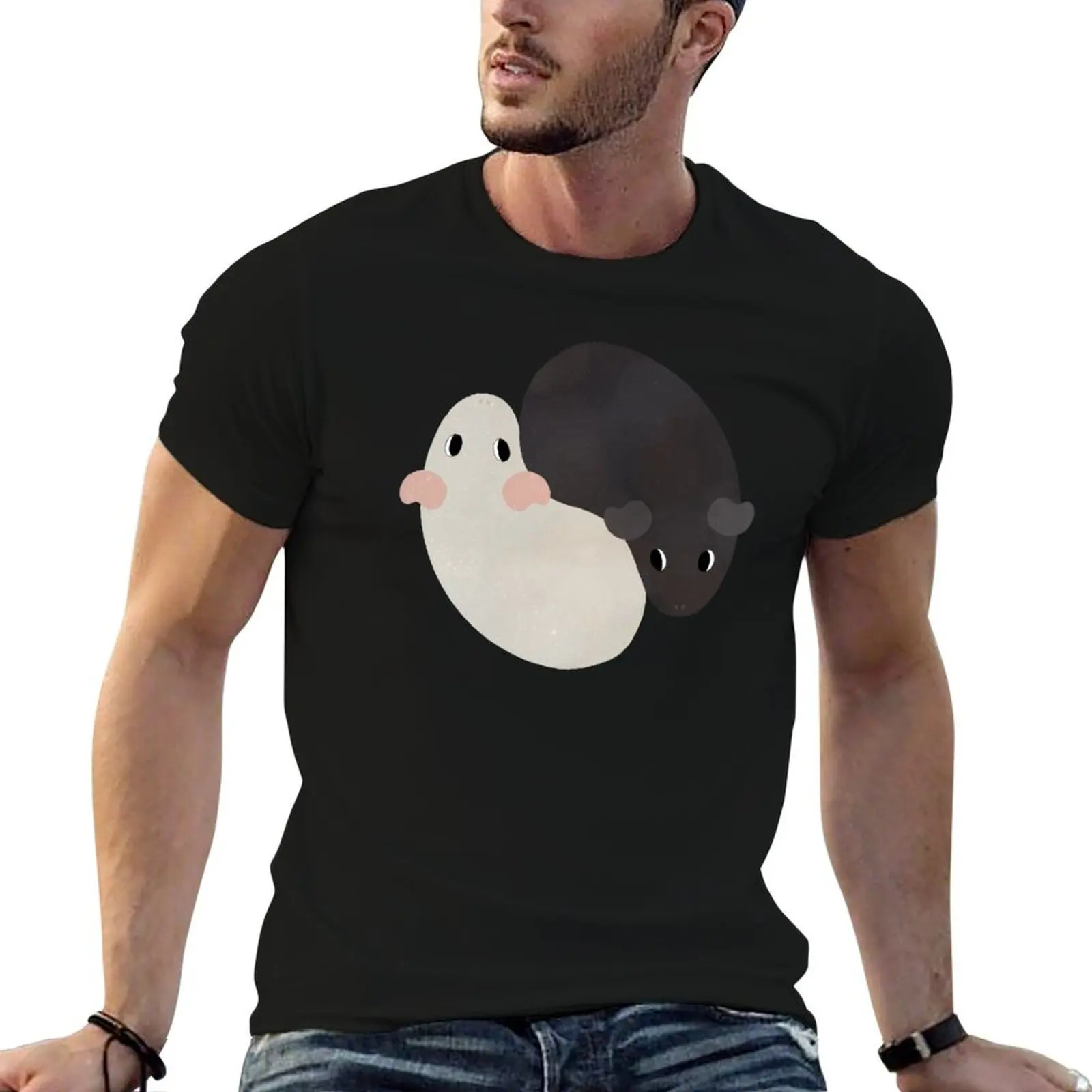 Yin Yang Guinea Pigs T-Shirt anime for a boy tshirts for men