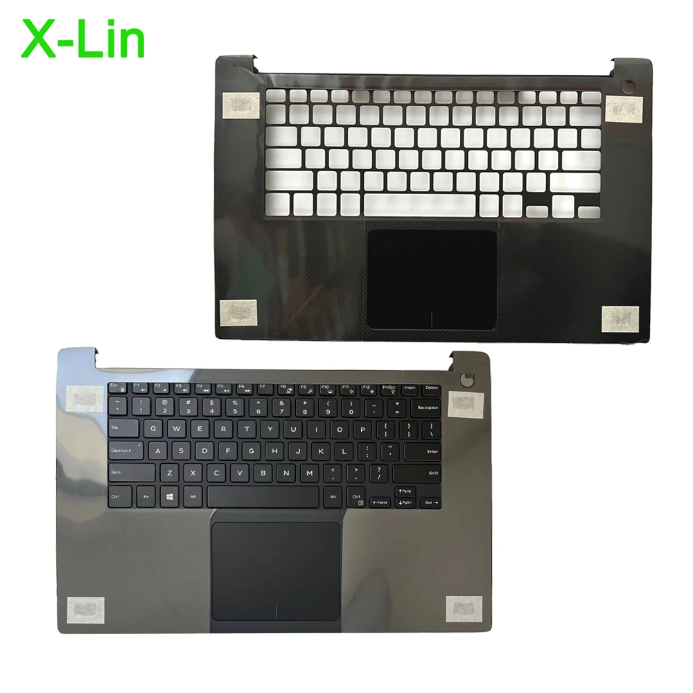 For Dell XPS15 9570 7590 Precision 5530 5540 Upper cover palm rest case keyboard touchpad  02K6RG 0JG1FC