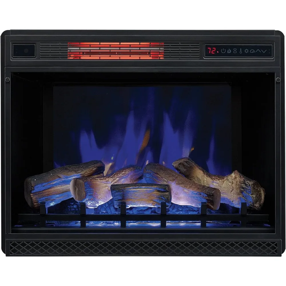 3D Infrared Quartz Plug and Safer Sensor Electric Fireplace Insert