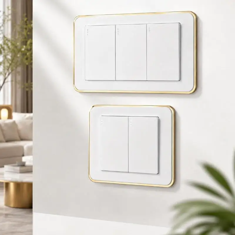 [J] Simple Acrylic Dustproof Switch Protective Cover Anti-Dirty Protective Socket Decorative Frame Switch Sticker