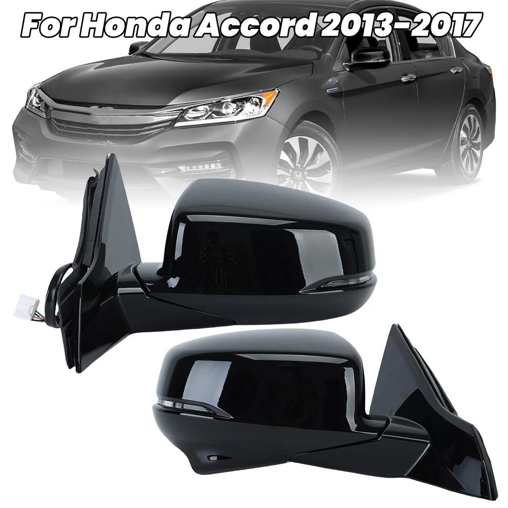 

Car Side Rearview Mirror Heated For Honda Accord 2013-2017 6 Pins/12 Pins Turn Signal Light Camera Black View Mirror Accessory