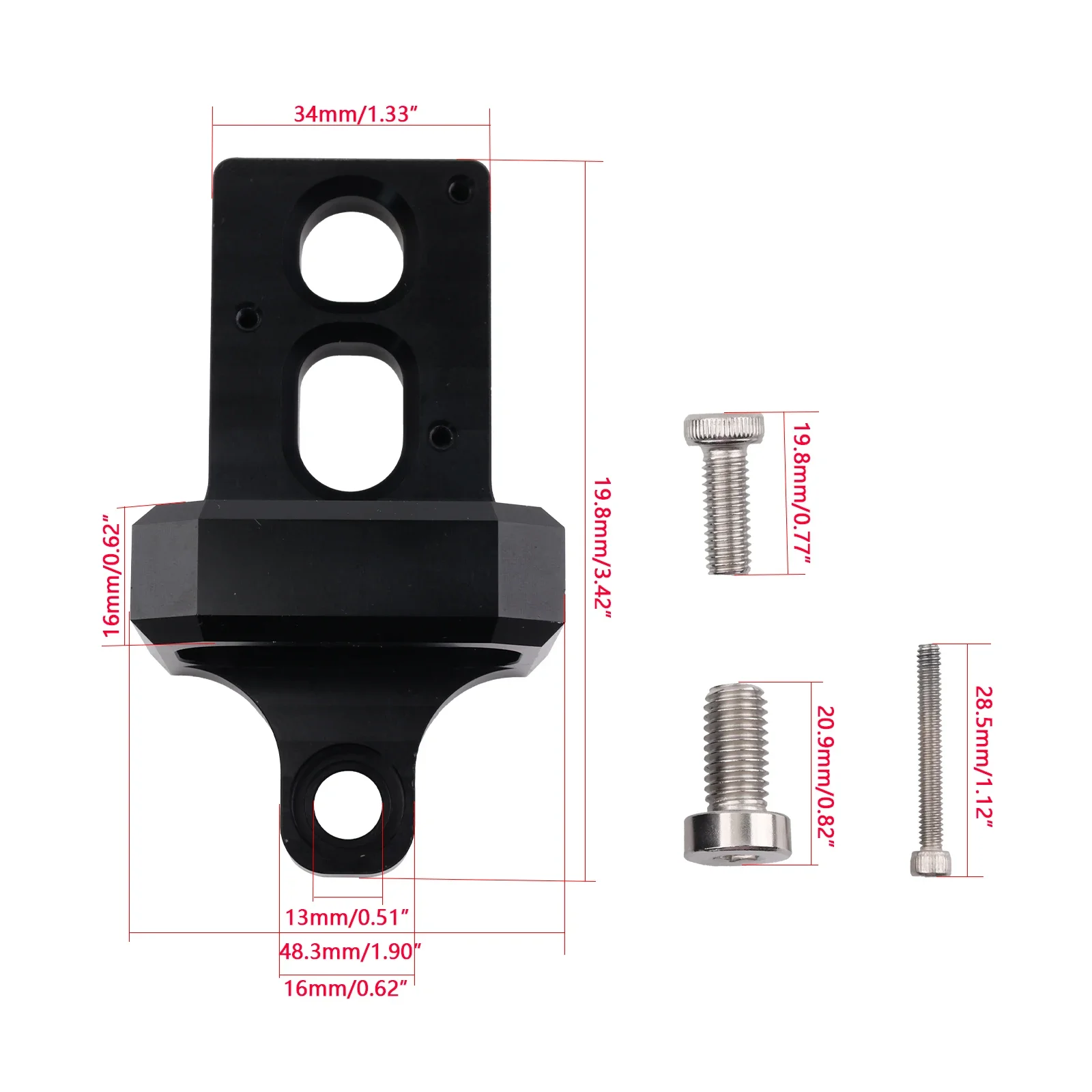 Boost Solenoid Mount Bracket 4-Port Billet Aluminum Easy Mount for MAC 4 Port Boost Controller Universal Holder