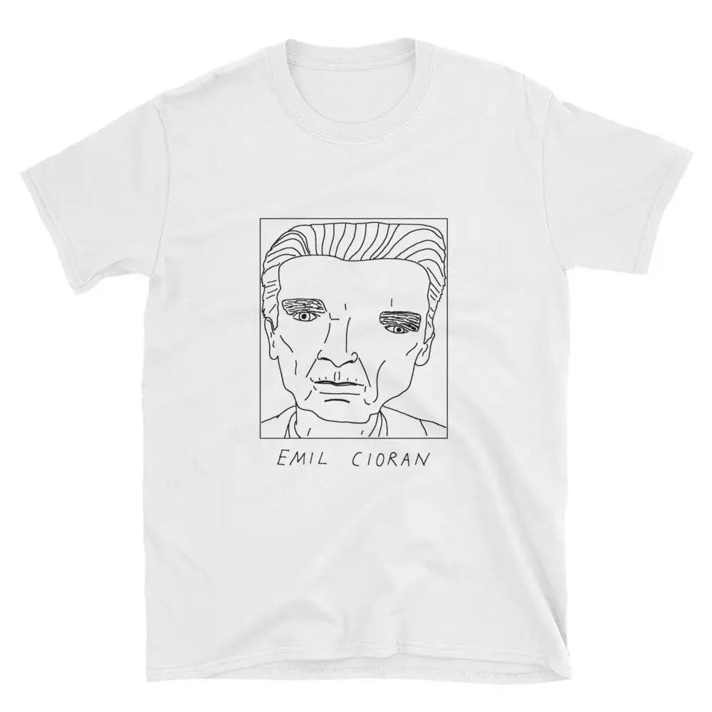 Badly Drawn Authors Emil Cioran T Shirt FREE Worldwide Delivery