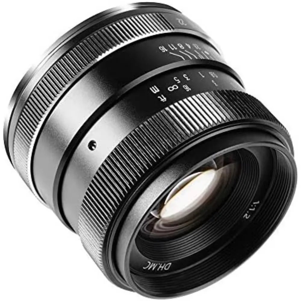 PERGEAR 35mm F1.2 Large Caliber Monofocal Lens Manual Focal Fixed Lens for Olympus M4/3 Fuji X Sony E Nikon Z X-T1 X-T2 X-T3