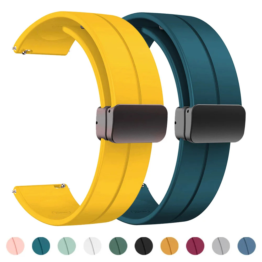 Correa de silicona de 22mm para Fossil Band GEN 6 5 5E 44mm GEN 5 LTE 45mm/Carlyle/Julianna/Garrett HR accesorios de pulsera cinturón