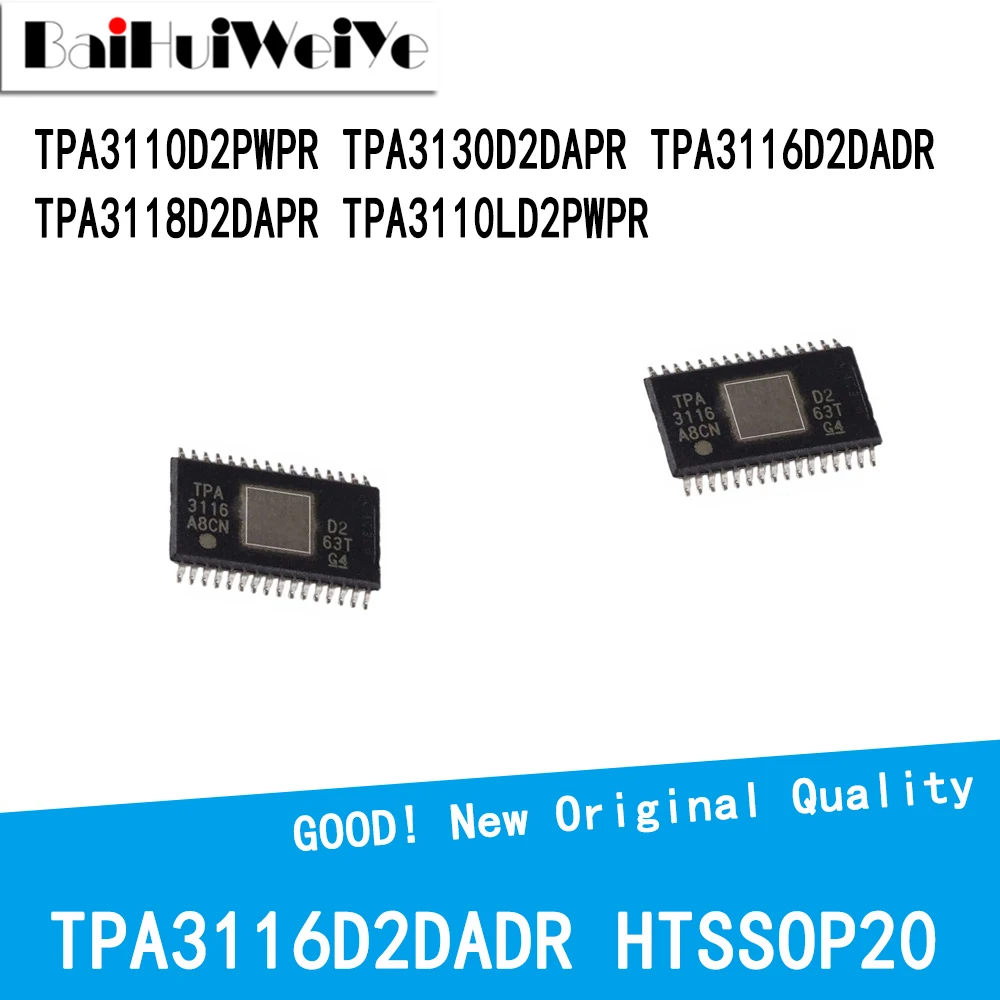 1PCS TPA3110D2PWPR TPA3130D2DAPR TPA3116D2DADR  TPA3118D2DAPR TPA3110LD2PWPR SMD HTSSOP20 New Good Quality Chipset