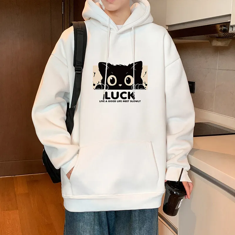 Herren-Hoodies mit Kapuze Biker Emo Grunge Moletom Buchstaben-Bedruckt Farbverlauf Hipster Underground-Stil Ikonisch Trendy Großhandel Streetwear