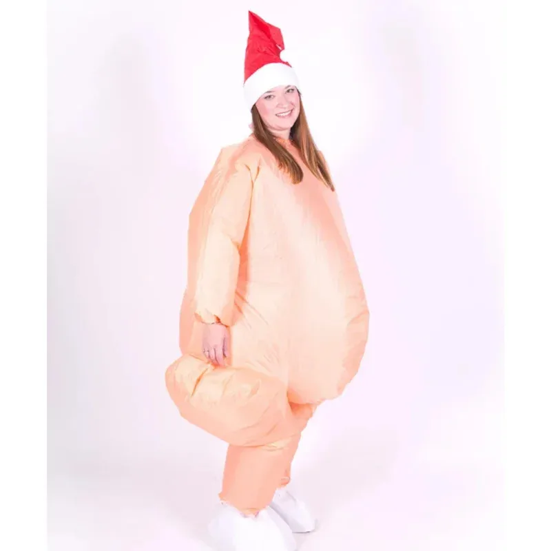 Inflatable Roast Turkey Costume Halloween Chicken For Adults Inflatable Christmas Fancy Dress Mascot Cosplay Costume Clothing