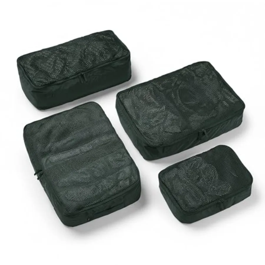 

Packing Cells - 4 Set Travel Luggage Organizer Bags S, M, 2xL for Suitcase, Road Trip Camping: Stain-proof Polyester in Navy Bl