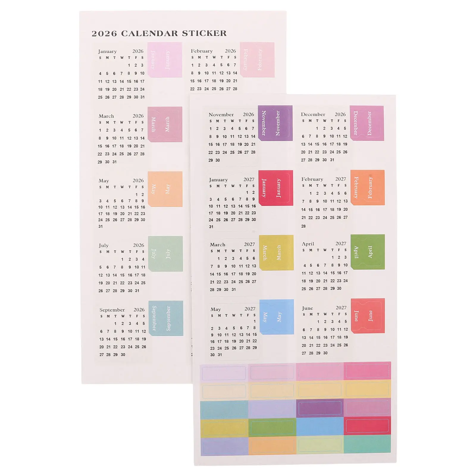

10 Sheets Monthly Planner Tabs 2026 Adhesive Calendar Index Stickers Labels for Diary Journal Monthly Dividers Appointment