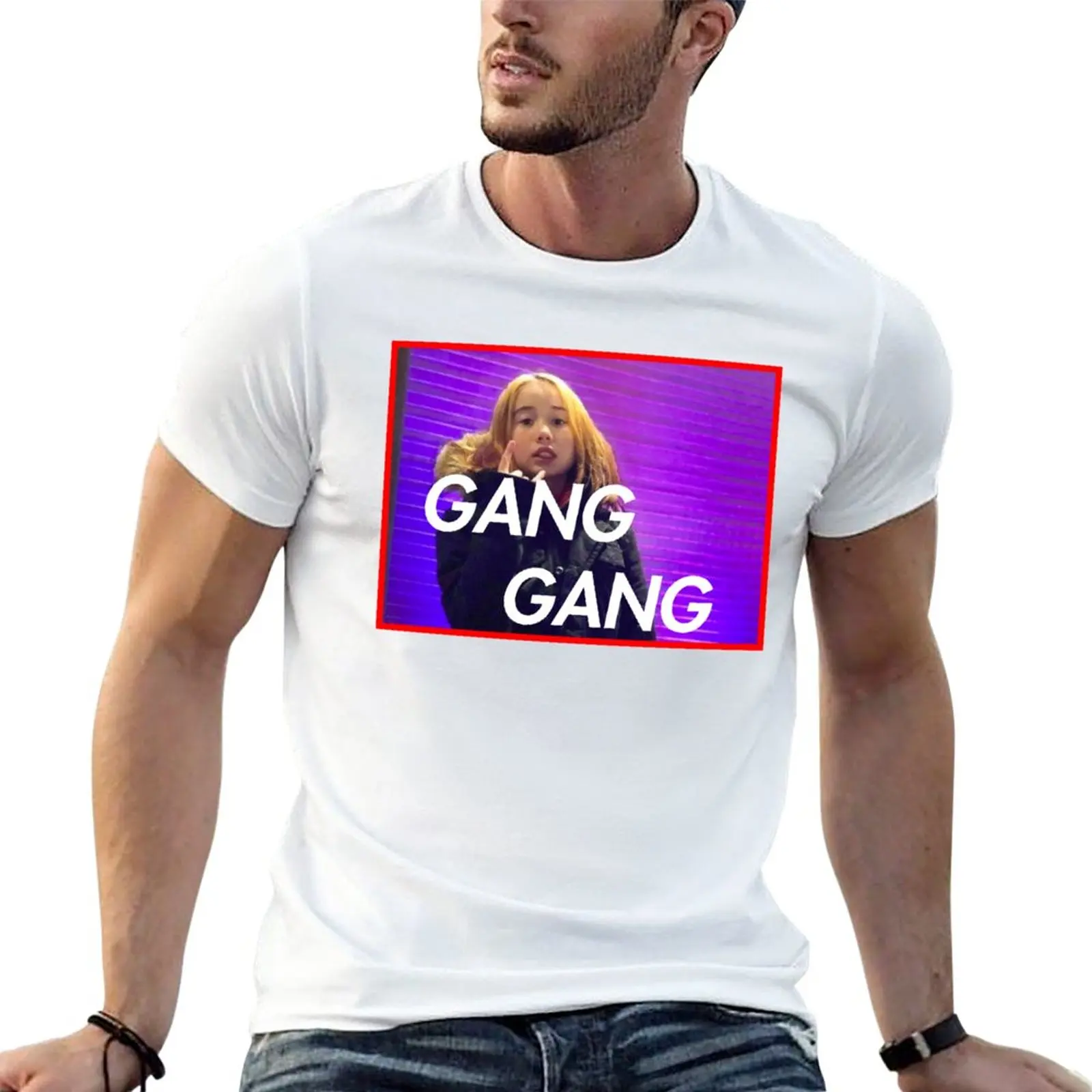 Lil tay: gang gang T-Shirt oversizeds Tee shirt oversized customs Men's t shirts