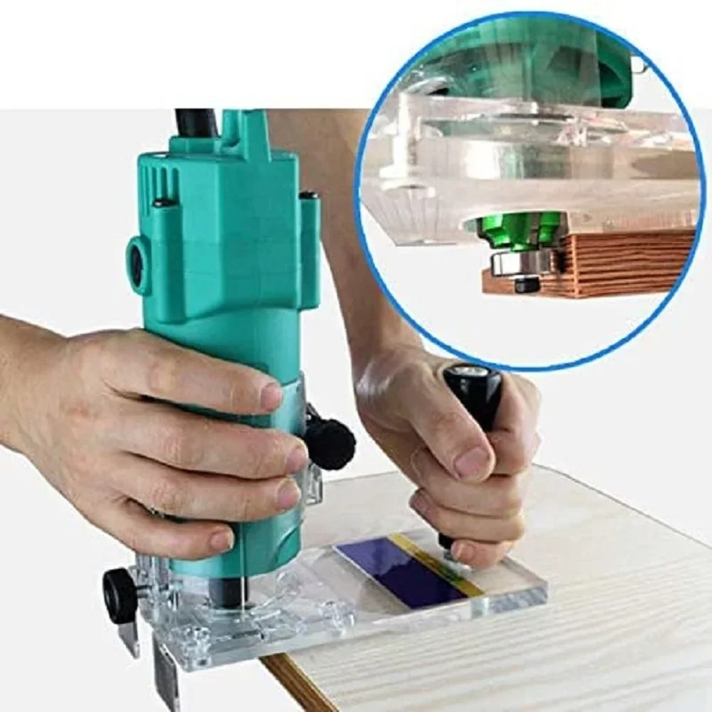 Trimming Machine Transparent Base Cover Replacement For Edge Trimmer Woodworking Engraving Machine Electric Tools Spare Parts