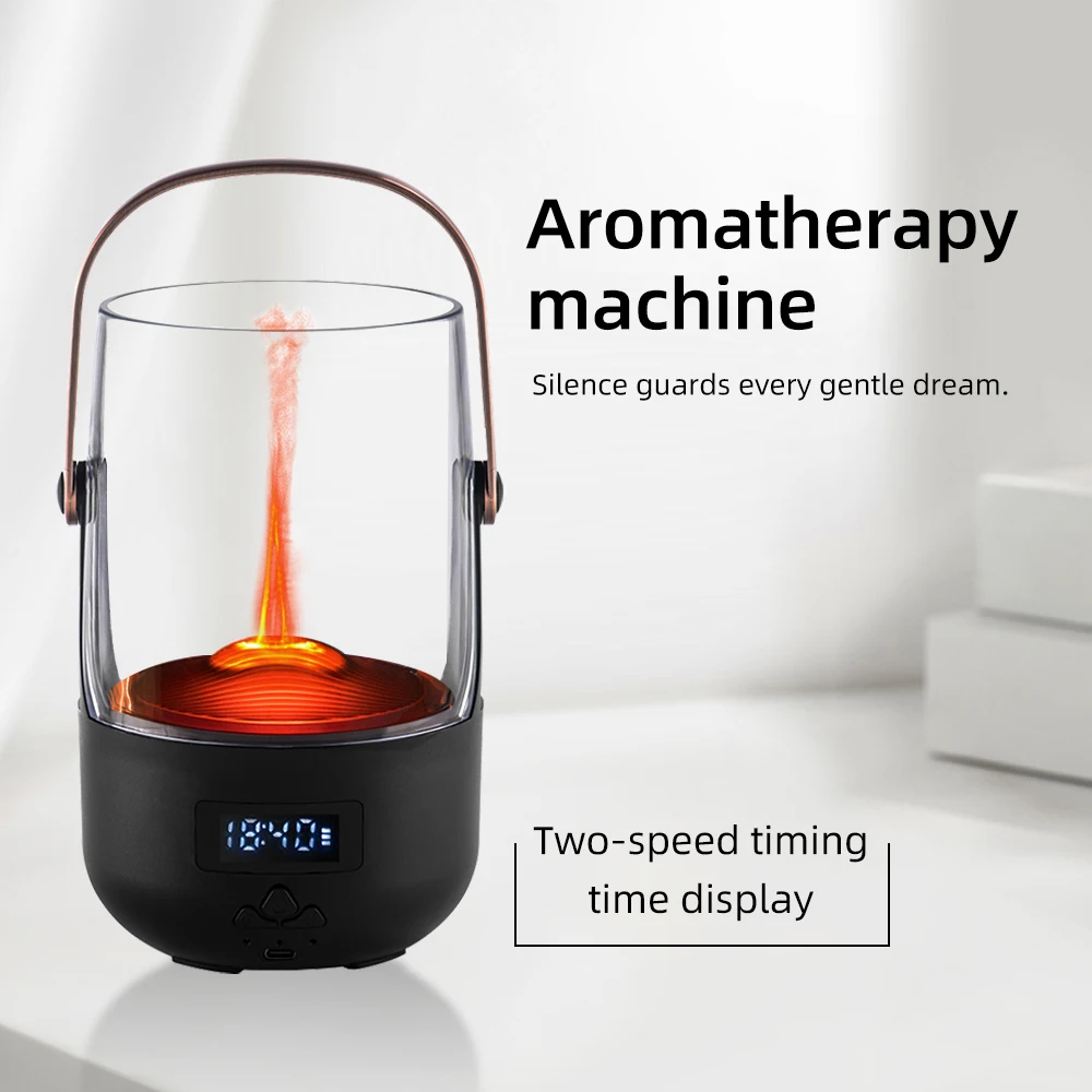 

Cozy Nights Redefined 200ML Vintage Flame Diffuser with Programmable Aromatherapy & Safety Auto-Off