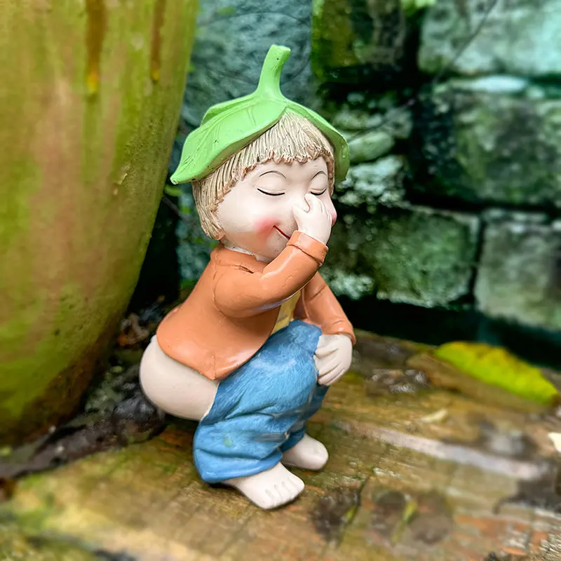 Pull Stinky Little Boy Home Garden Creative Decoration Ornament Flowerpot Garden Sculpture