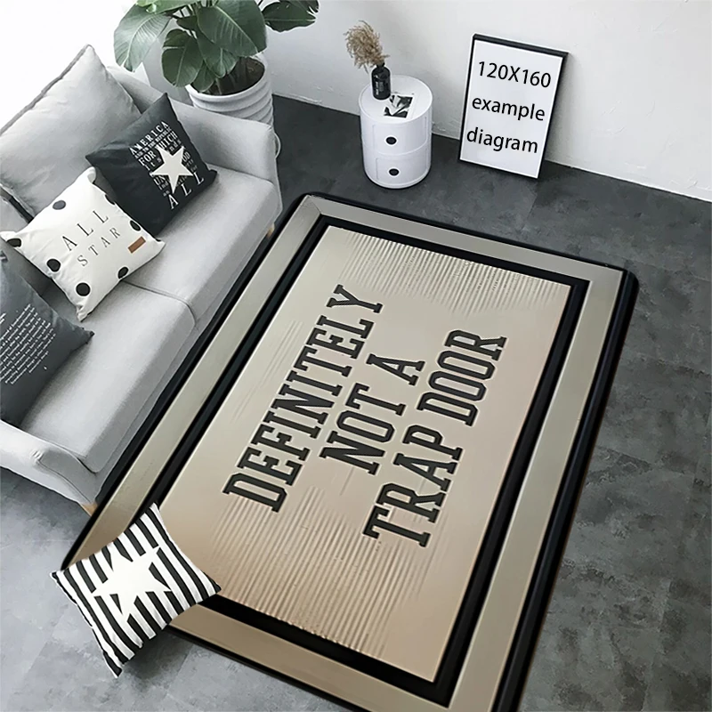 Living Room Rugs Foot Carpets Definitely Not A Trap Door Entrance Doormat Kawaii Rug Floor Mat Carpet Anti Slip Mat Home Kitchen