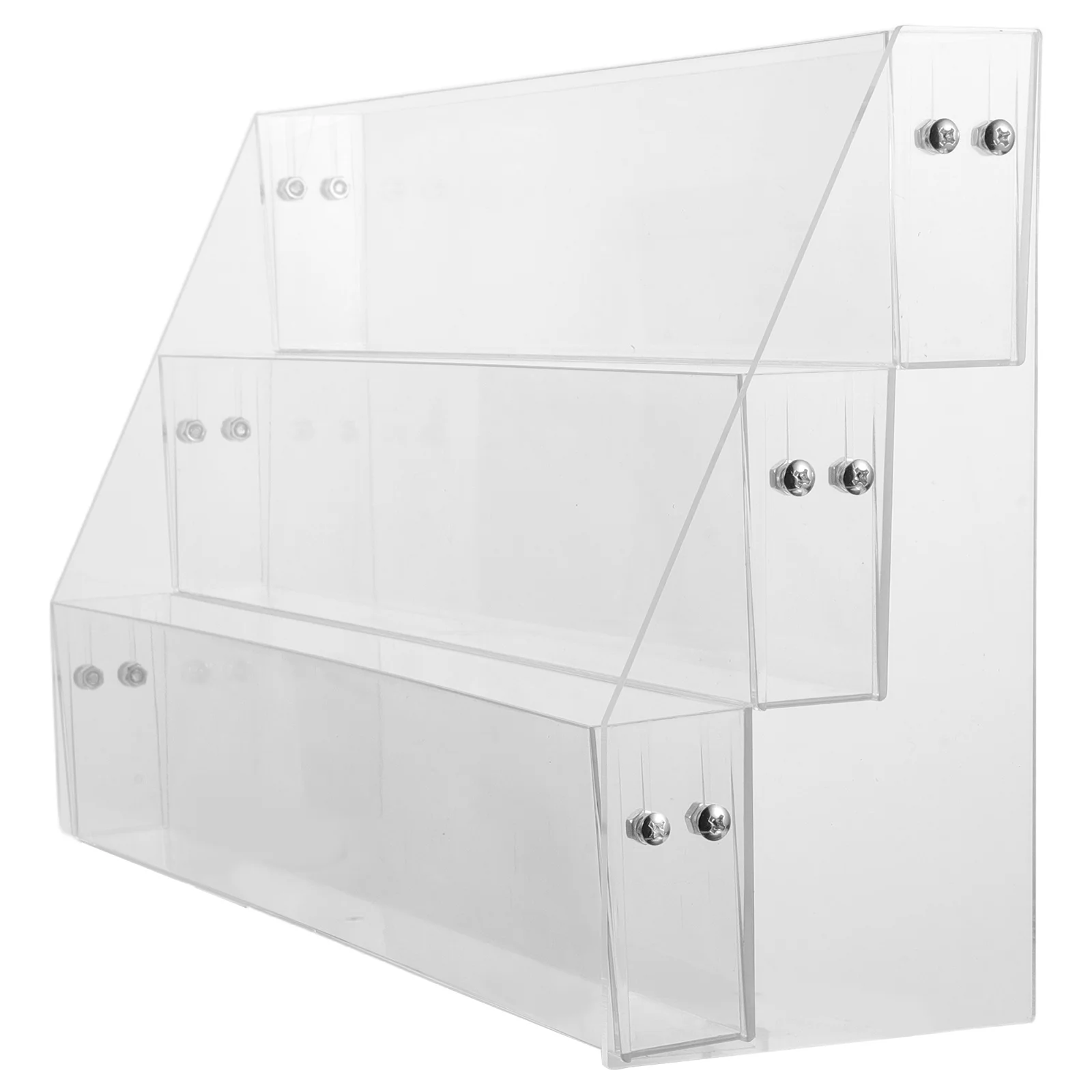 

Sticker Display Board Acrylic Multi-Level Card Holder Transparent Desk Organizer for Greeting Cards Business Cards Brochures