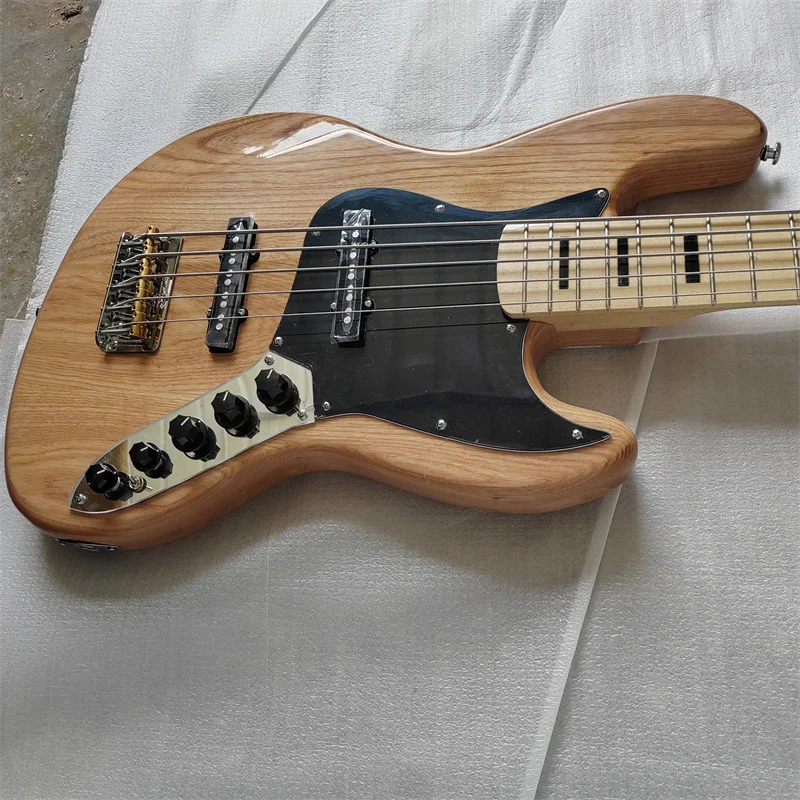 Ash Wood Wood Color Bass, Active Line, 5 String, Custom Color, Stock, Free Shipping