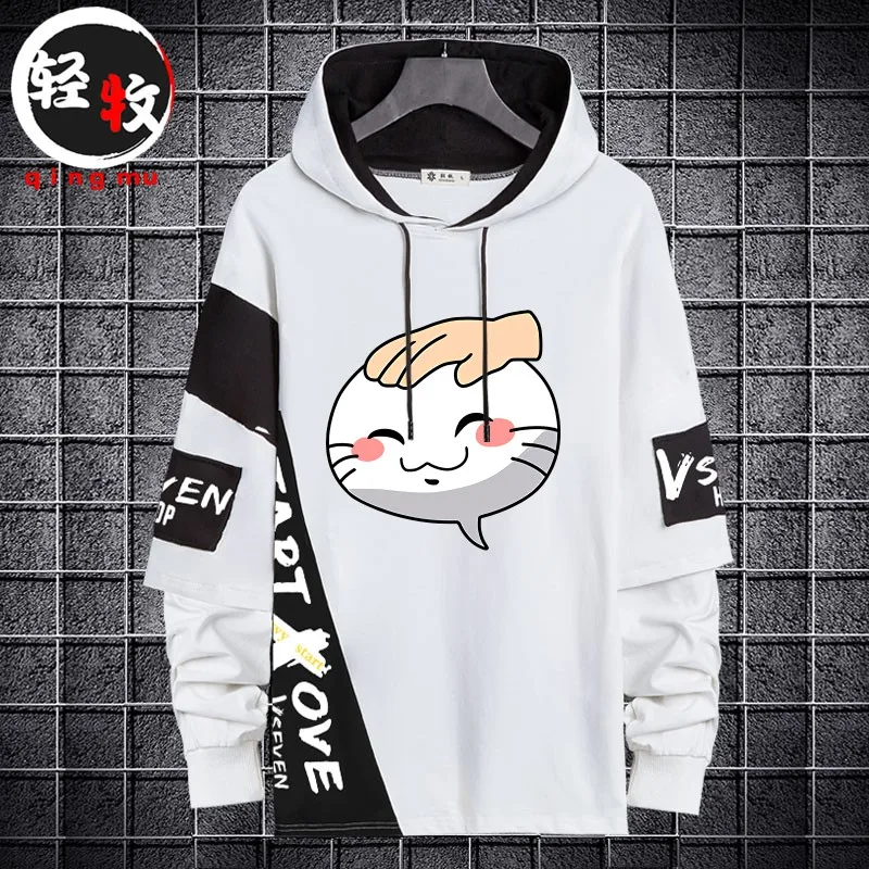 

Толстовка с капюшоном IPPUDEN, с длинными рукавами, круглым вырезом, повседневная, удобная, с принтом, для весны, осени и зимы