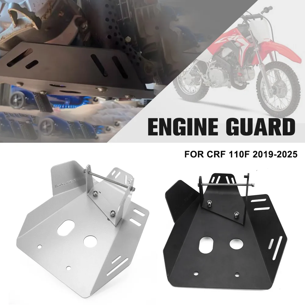 

For Honda CRF 110F 2019-2024 2025 CRF110F CRF110 F Motorcycle Bottom Protection Cover Skid Plate Engine Base Guard Chassis Cover