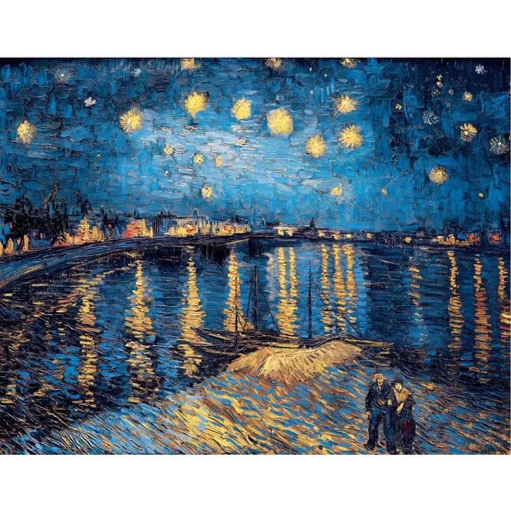 

1000 PCS Puzzles for Adults , Night View of Van Gogh Cafe Jigsaw Puzzles Educational Games Colorful Puzzles Gifts Home Decor