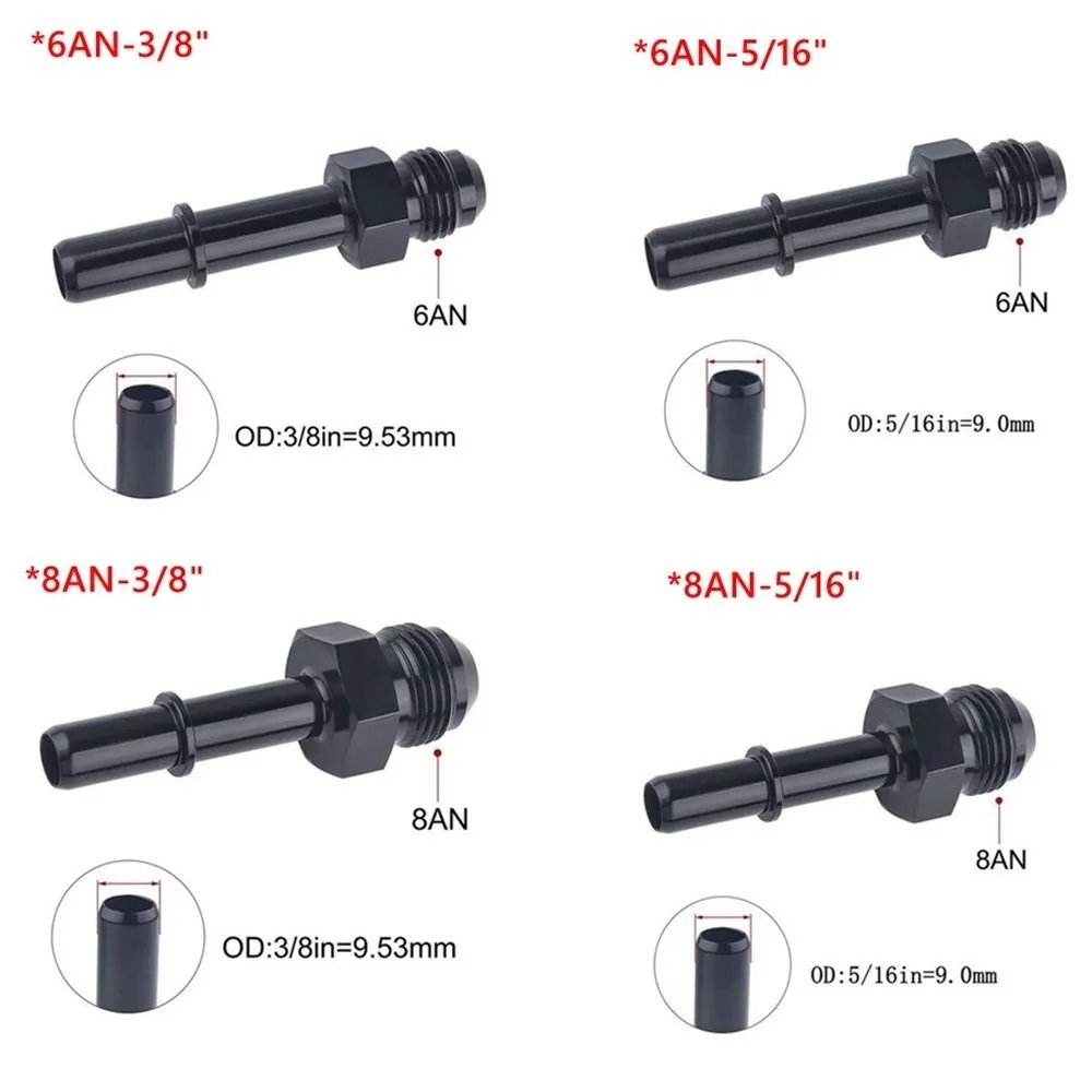 1PC Aluminum 6AN 8AN Male To 3/8