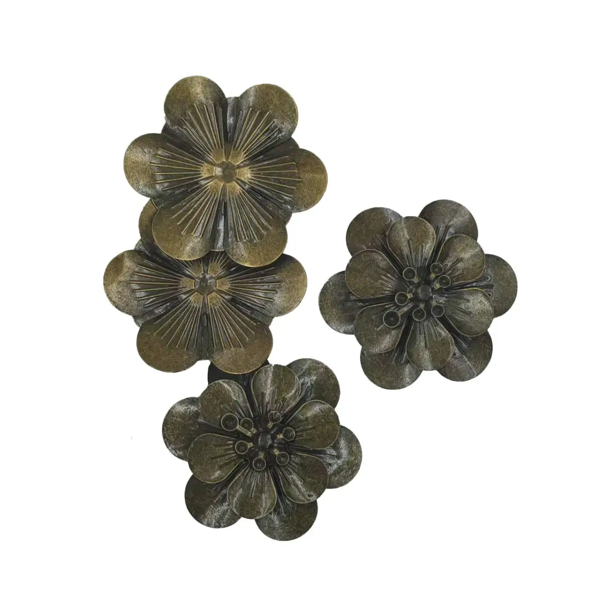 300PCS Embellissment Bronze Tone Flower Charm Cameos Handicrafts Jewelry Decoration Supplies DIY Accessories 49mm