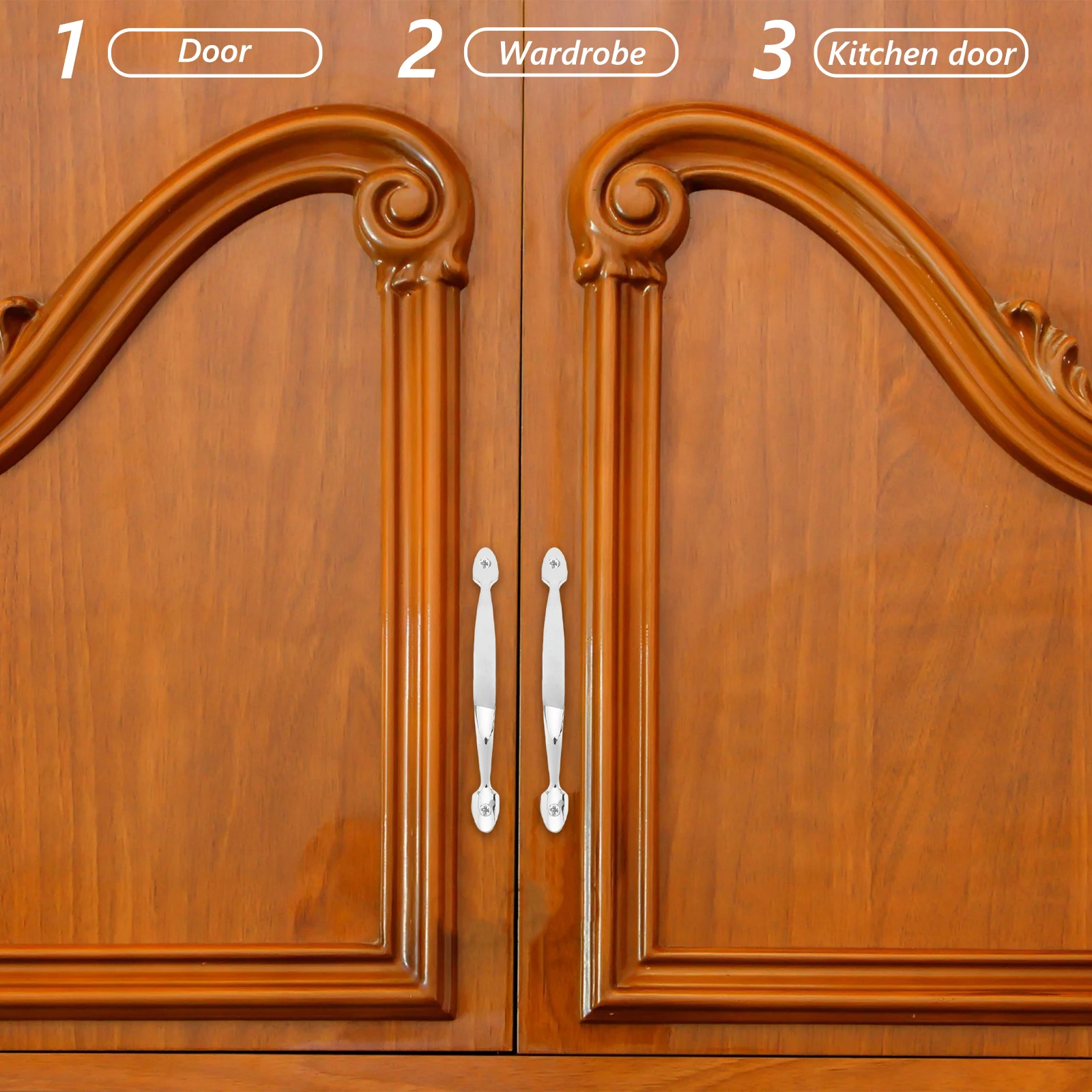 

2Pcs Cabinet Pull Handles Vintage Zinc Alloy Door Handles Rustic Furniture Drawer Pulls Kitchen Wardrobe Closet Hardware