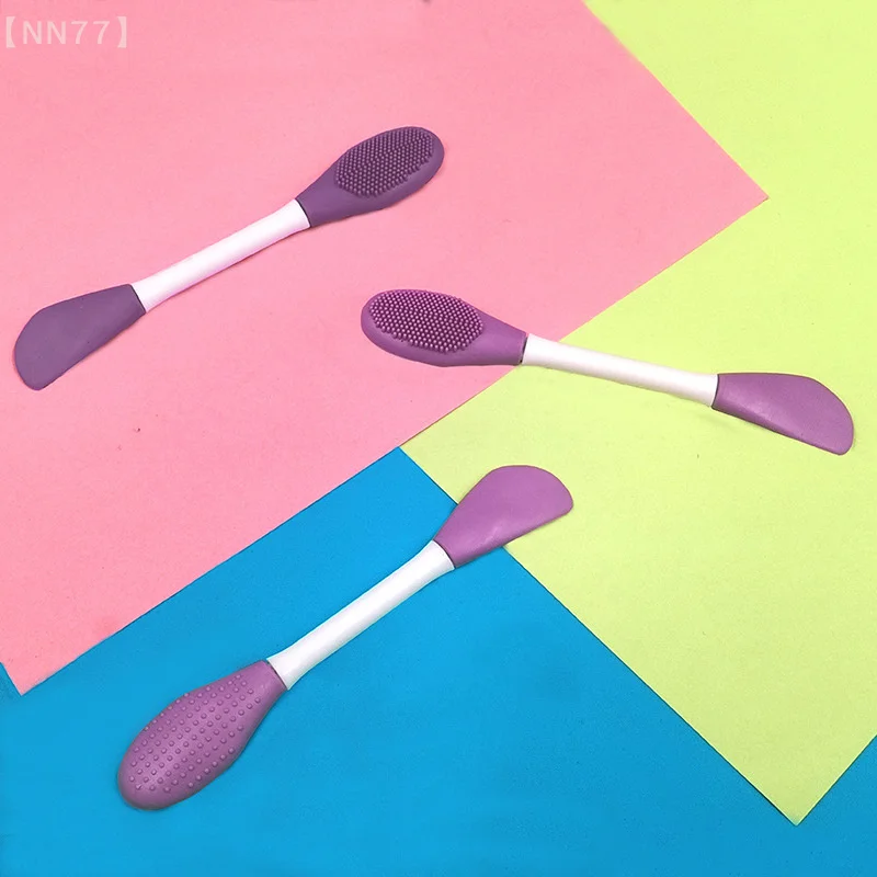 Dual-head Silicone Mask Brush Massage Cleaning Face Wash Brush Mask Application Homemade Soft Mask Tool Special Beauty Supplies