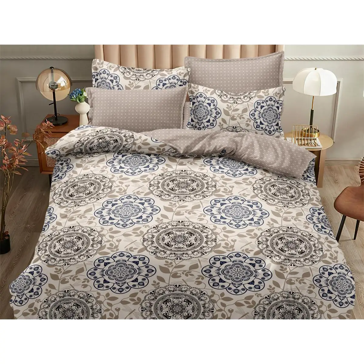 PLSS HOME Juego Funda Nórdico Microfibra Hipoalergénica para Cama 90/135/150/180cm - Edredón 3 o 4 Piezas - Lavable a Máquina