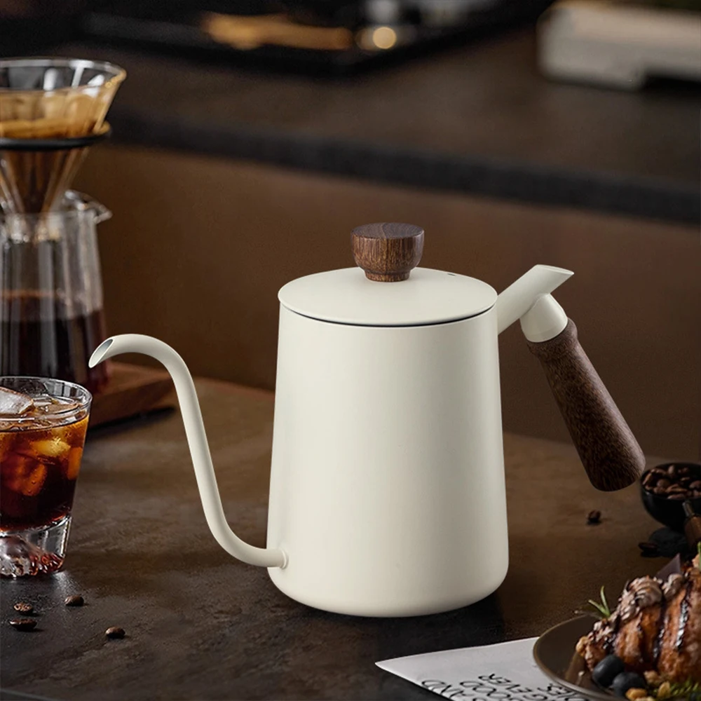 صنبور لتخمير غلاية القهوة المصنوعة من الفولاذ المقاوم للصدأ سعة 600 مل لصب فوق وعاء القهوة بدقة