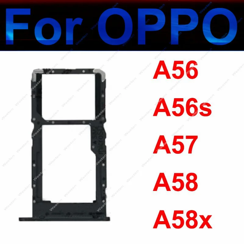 

SIM Card Tray For OPPO A56 A56s A57 A58 A58x 4G 5G Dual Sim Card Socket Micro SD Card Slot Reader Holder Adapter Repair Parts