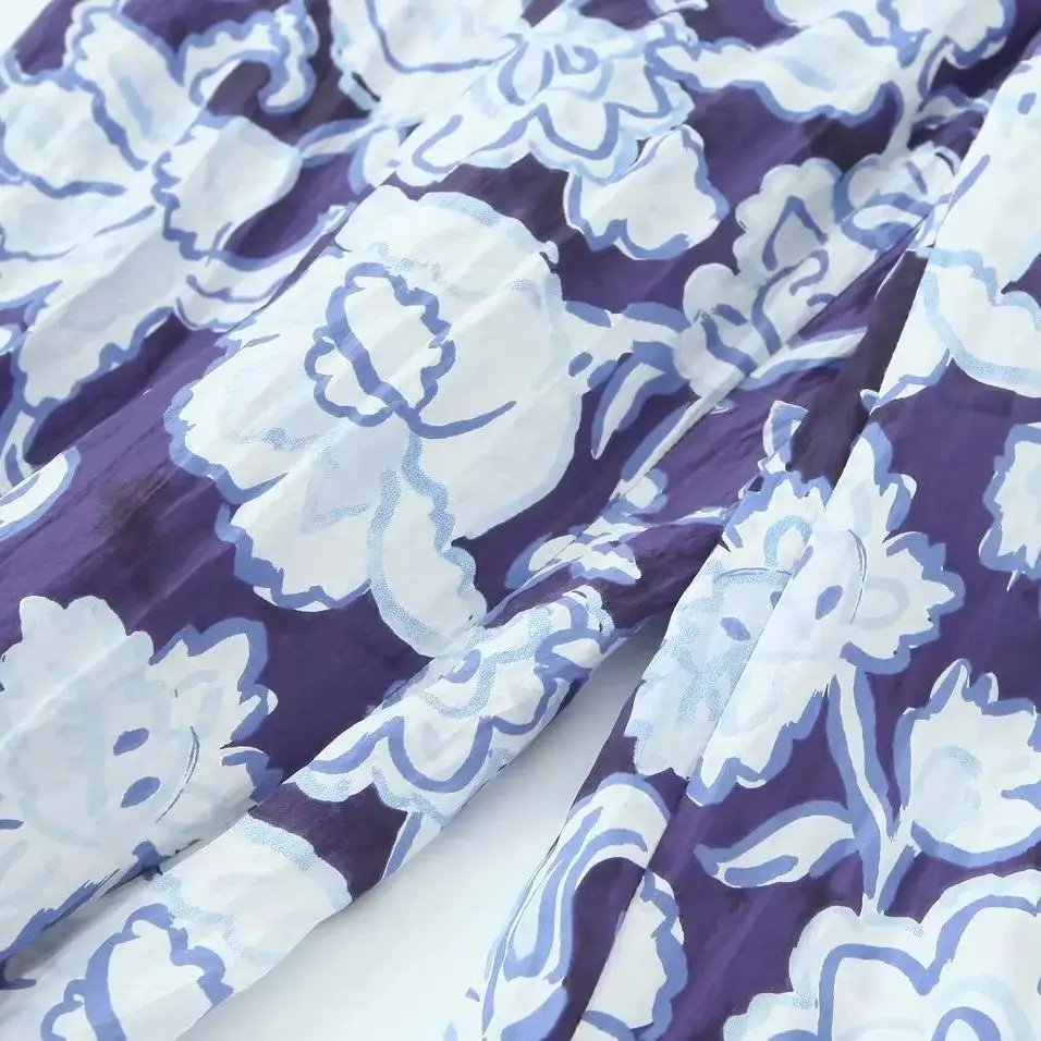 2025 امرأة الموضة الأوروبية والأمريكية الصيف منتج جديد زهرة مطبوعة عادية مستقيم السراويل بنطلون Mujer