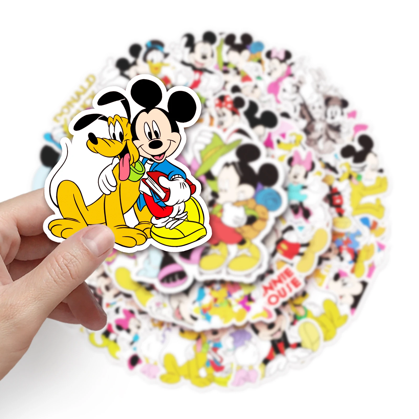 50 Piece MINISO Disney Cute Mickey Mouse Mixed Stickers DIY For Phones Laptop Car Sticker