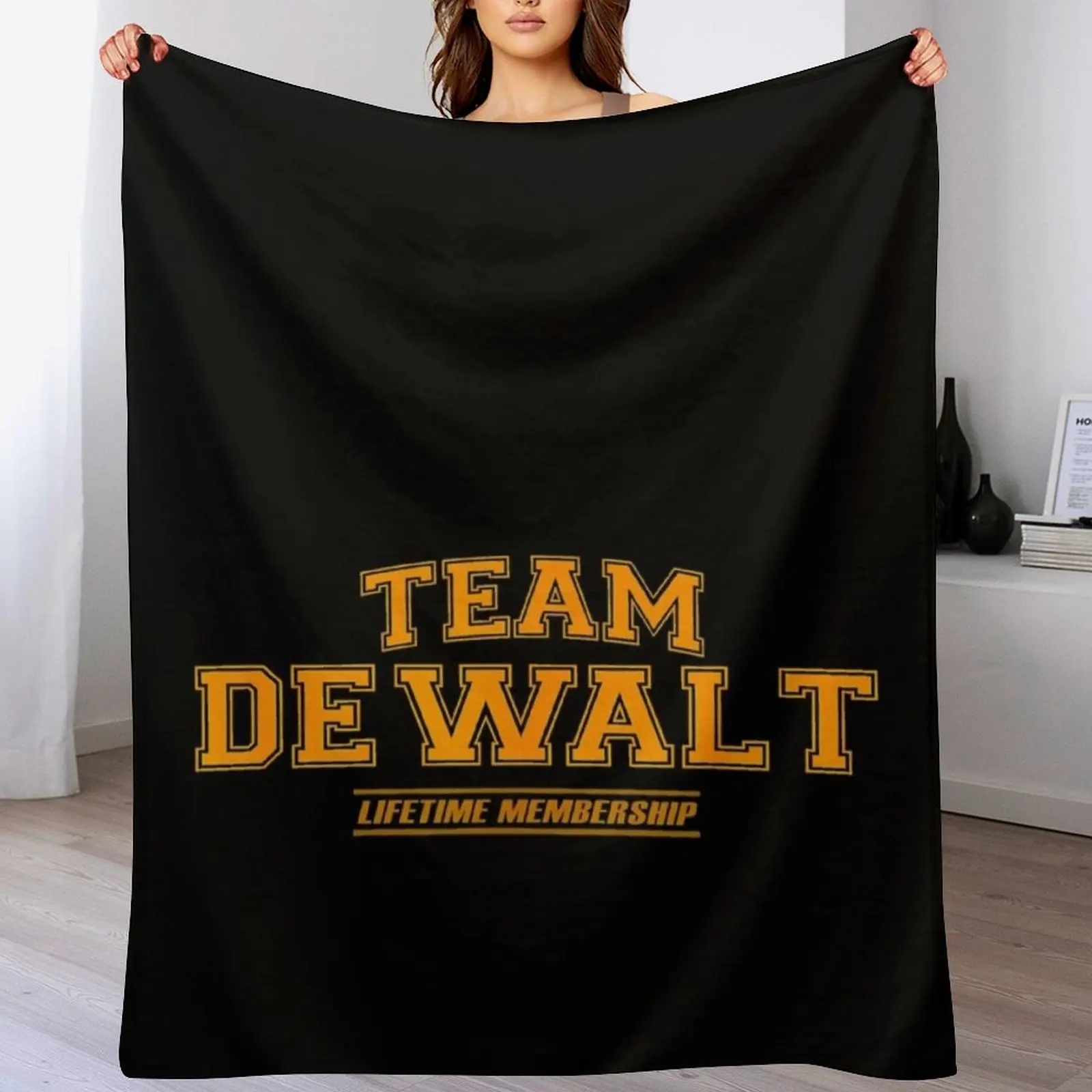 life time membership team dewalt Throw Blanket Travel Retros Plush Blankets