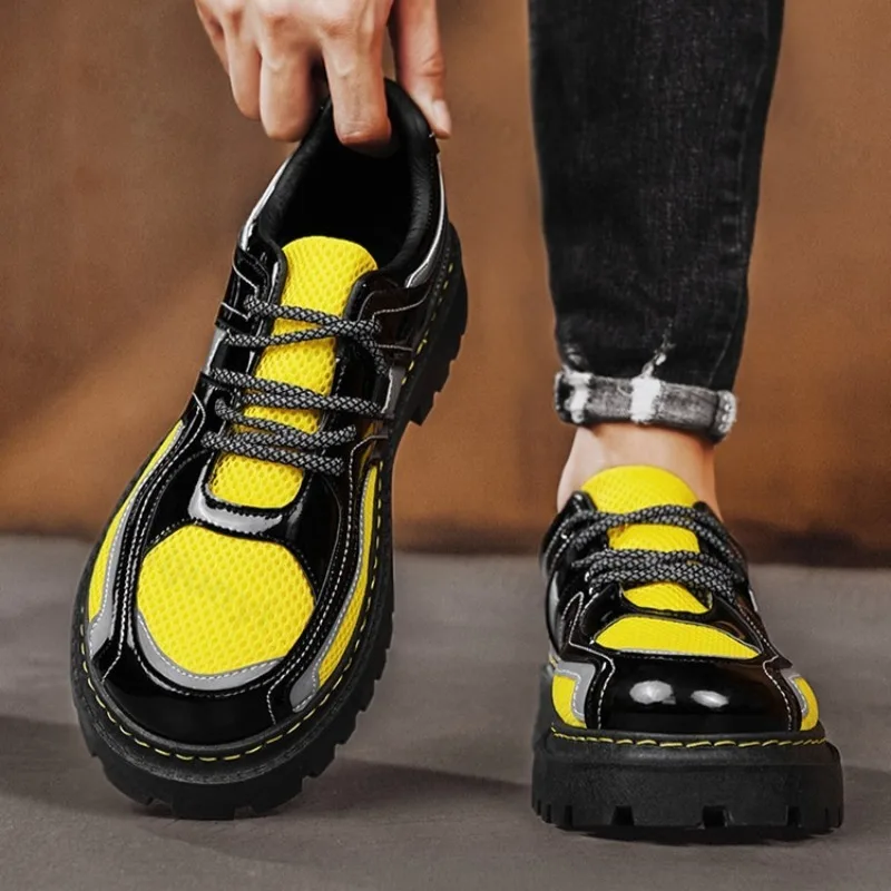 

2025 New Autumn Mesh Breathable Fashion Trend Thick Soled Casual Shoes for Men's Low Top Comfortable Versatile Platform sneakers