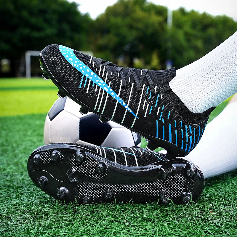 Chaussures de football professionnelles pour hommes, chaussures de football pour enfants, chaussures d'entraînement de football de gazon coordonnantes, baskets de sport en plein air