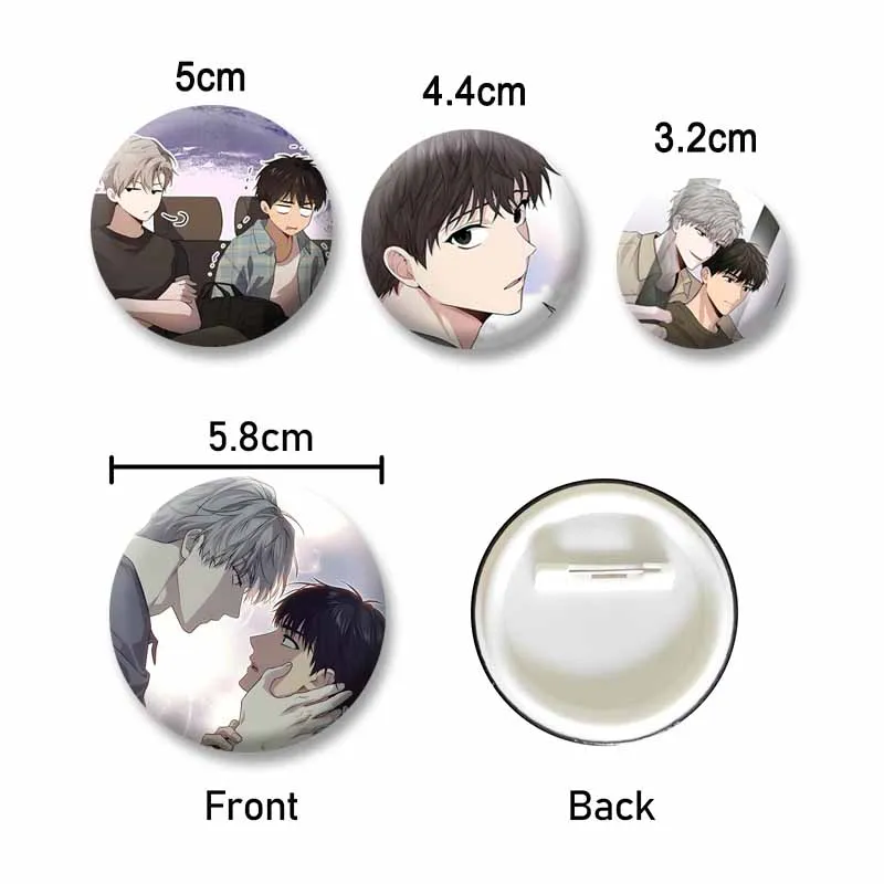 32/58mm creativo dibujos animados papel Ilay Jeong insignias BL Manhwa pasión broche personalizado mochila ropa joyería Pin accesorios regalos