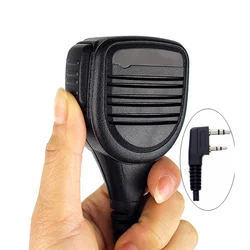 Heavy Duty Shoulder Remote Speaker Mic Handle Microphone PTT 2pin for Kenwood  Baofeng TYT WOUXUN Two Way Radio Walkie Talkie