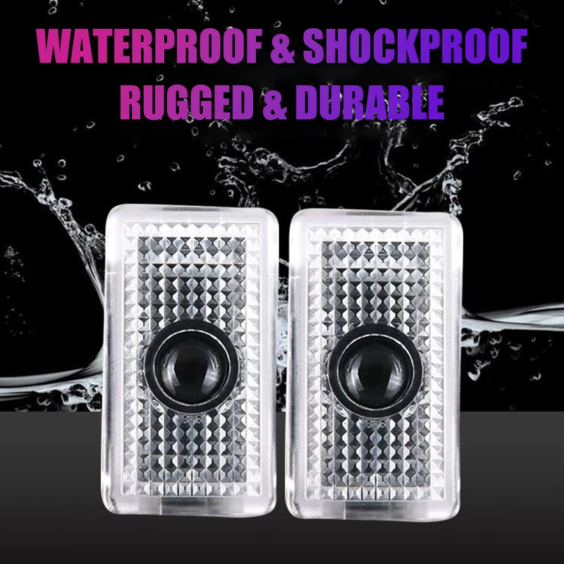 2 قطعة باب السيارة ترحيب ضوء LED HD العارض مصباح الظل أضواء الديكور ل تسلا نموذج Y نموذج 3 نموذج S نموذج X اكسسوارات #6