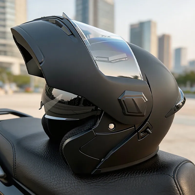 Casque de moto modulaire à vis - Modular Flip Up Motorcycle Helmet Dot Approved avis et prix